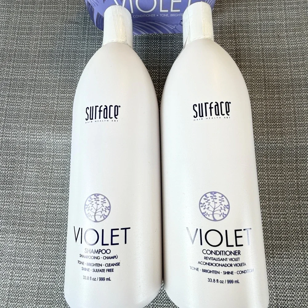 Jumbo Surface Violet Shampoo and Conditioner Duo Liter Set Purple Toning 33.8oz